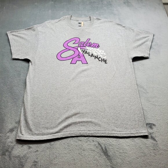 Throwback Salem Avalanche Baseball Graphic on Gray TShirt Men Sz XL Red Sox MiLB - Picture 1 of 7